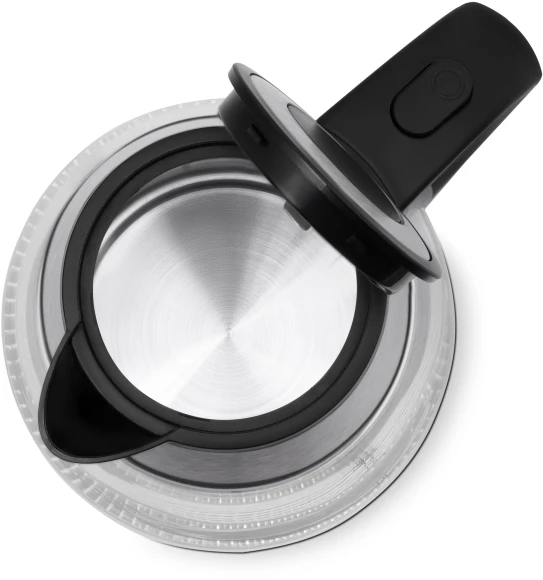 Чайник электрический Vitek VT-7037 1.7л. 2200Вт серебристый/черный корпус: стекло/металл/пластик