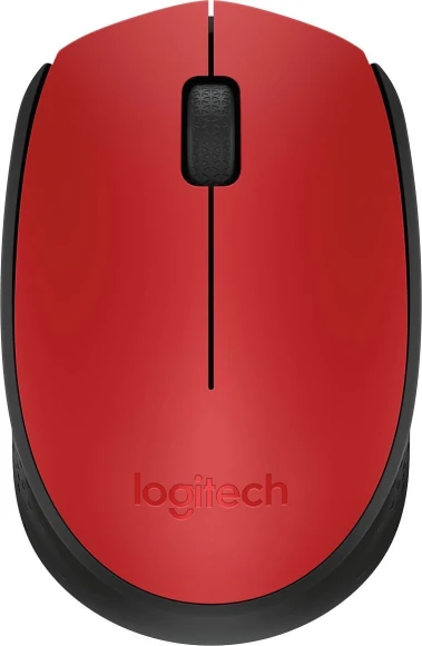 Мышь Logitech M171 красный/черный оптическая 1000dpi беспров. USB для ноутбука 2but (910-004645)