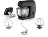 Кухонная машина Tefal Bake Essential QB161H38 планетар.вращ. 800Вт черный/серебристый Кухонная машина Tefal Bake Essential QB161H38 планетар.вращ. 800Вт черный/серебристый