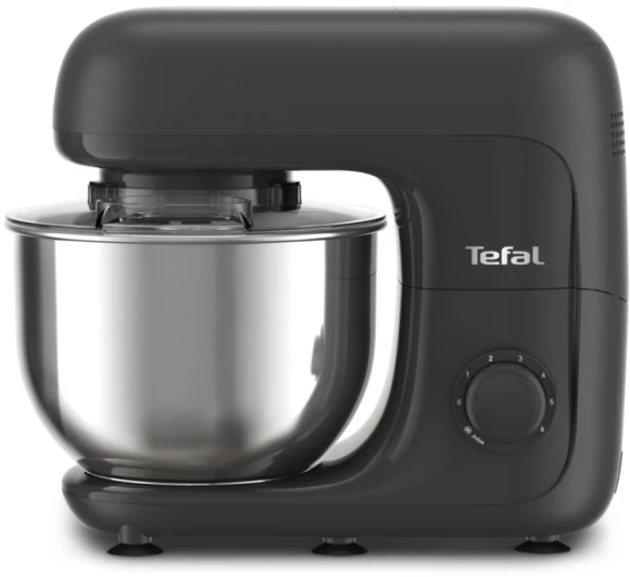 Кухонная машина Tefal Bake Essential QB161H38 планетар.вращ. 800Вт черный/серебристый