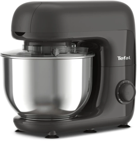 Кухонная машина Tefal Bake Essential QB161H38 планетар.вращ. 800Вт черный/серебристый