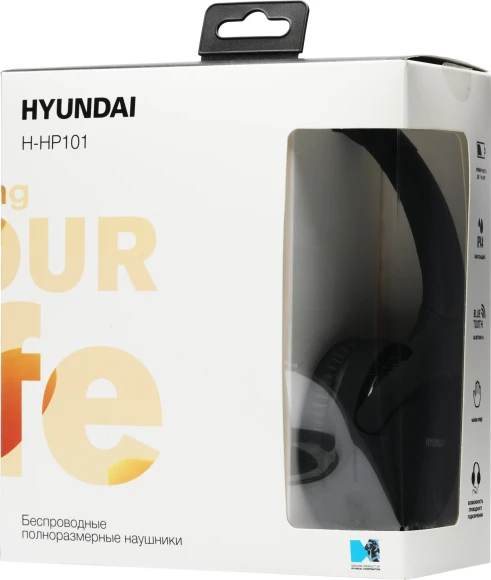 Гарнитура накладные Hyundai H-HP101 черный беспроводные bluetooth оголовье Гарнитура накладные Hyundai H-HP101 черный беспроводные bluetooth оголовье