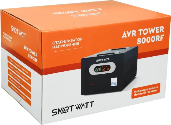 Стабилизатор напряжения Smartwatt AVR Tower 8000RF 8000ВА черный Стабилизатор напряжения Smartwatt AVR Tower 8000RF 8000ВА черный