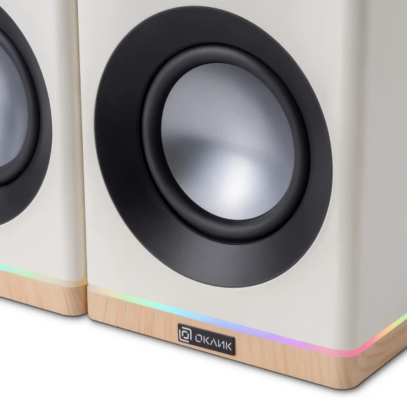 Колонки Оклик OK-605A 2.0 белый 60Вт BT