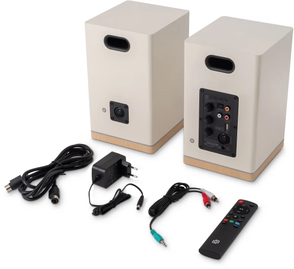 Колонки Оклик OK-605A 2.0 белый 60Вт BT