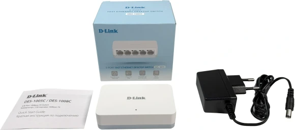 Коммутатор D-Link DES-1005C DES-1005C/C2A (L2) 5x100Мбит/с неуправляемый