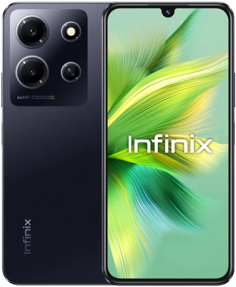 Смартфон Infinix X6716 Note 30i 128Gb 8Gb черный моноблок 3G 4G 2Sim 6.66" 1080x2400 Android 13 64Mpix 802.11 a/b/g/n/ac NFC GPS GSM900/1800 GSM1900 FM microSD max1024Gb