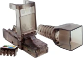 Коннектор Suprlan (10-0239-1) UTP кат.6A RJ45 с защитным колпачком прозрачный