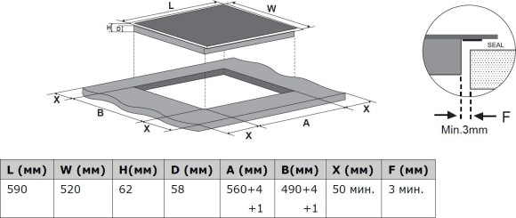 Индукционная варочная поверхность Weissgauff HI 640 BSCM черный Индукционная варочная поверхность Weissgauff HI 640 BSCM черный
