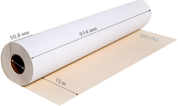 Холст Cactus CS-MC400-91415 36"(A0) 914мм-15.2м/400г/м2/белый хлопок для струйной печати втулка:50.8мм (2") Холст Cactus CS-MC400-91415 36"(A0) 914мм-15.2м/400г/м2/белый хлопок для струйной печати втулка:50.8мм (2")