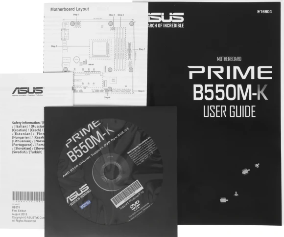 Материнская плата Asus PRIME B550M-K Soc-AM4 AMD B550 4xDDR4 mATX AC`97 8ch(7.1) GbLAN RAID+VGA+DVI+HDMI