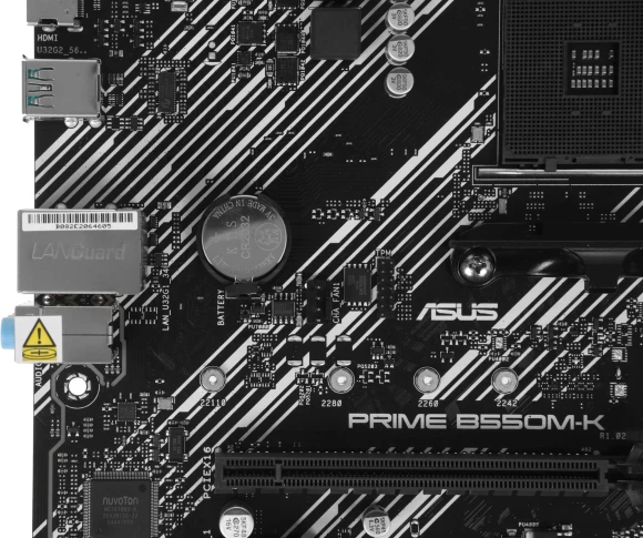 Материнская плата Asus PRIME B550M-K Soc-AM4 AMD B550 4xDDR4 mATX AC`97 8ch(7.1) GbLAN RAID+VGA+DVI+HDMI