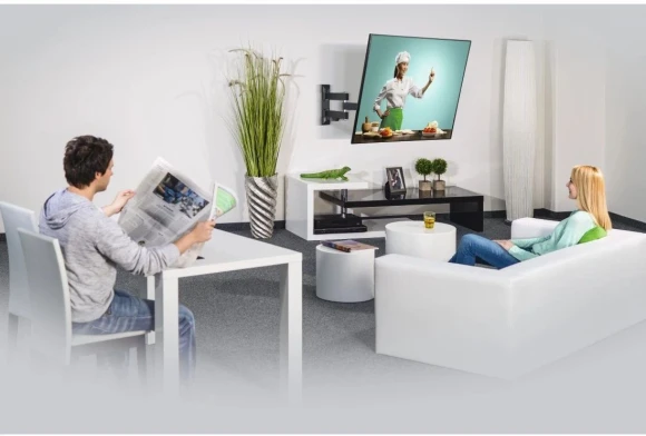 Кронштейн для телевизора Hama 00220824 черный 32"-65" макс.25кг настенный поворот и наклон