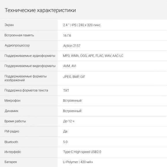 Плеер Hi-Fi Flash Digma M5 BT 16Gb белый/2.4"/FM/microSD/microSDHC Плеер Hi-Fi Flash Digma M5 BT 16Gb белый/2.4"/FM/microSD/microSDHC