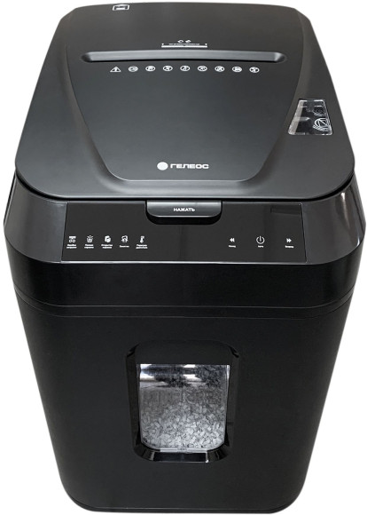 Шредер Heleos АП40 черный с автоподачей (секр.P-4) фрагменты 150лист. 37лтр. скрепки скобы пл.карты Шредер Heleos АП40 черный с автоподачей (секр.P-4) фрагменты 150лист. 37лтр. скрепки скобы пл.карты