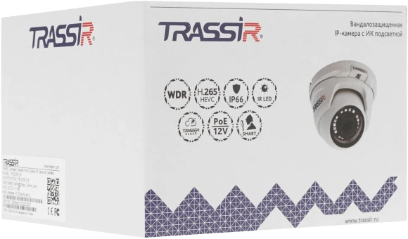 Камера видеонаблюдения IP Trassir TR-D2S5 2.8-2.8мм цв. корп.:белый (TR-D2S5 (2.8 MM))
