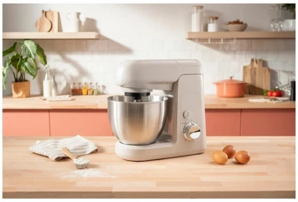 Кухонная машина Tefal Bake Partner QB520B38 планетар.вращ. 1100Вт серый/серебристый