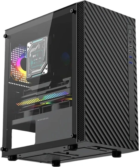 Корпус Accord ACC-508 черный без БП mATX 7x120mm 4x140mm 2xUSB2.0 1xUSB3.0 audio bott PSU
