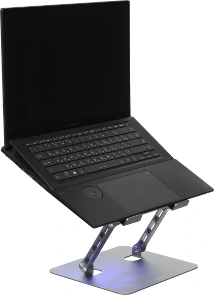 Подставка для ноутбука Digma D-NCP170-1xRGB110 17" 240x230x50мм 28дБ 2xUSB 1x 110ммFAN 790г Fan-control алюминий серый