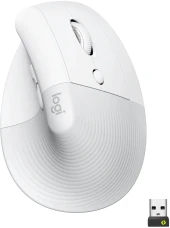 Мышь Logitech Lift белый оптическая 4000dpi silent беспров. BT/Radio USB для ноутбука 5but (910-006480)