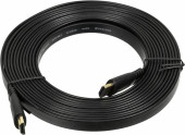 Кабель аудио-видео High Speed ver.1.4 Flat HDMI (m)/HDMI (m) 5м. позолоч.конт. черный Кабель аудио-видео High Speed ver.1.4 Flat HDMI (m)/HDMI (m) 5м. позолоч.конт. черный