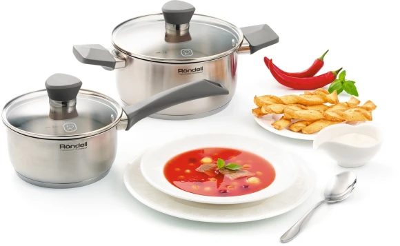 Кастрюля Rondell Strike RDS-714 2.8л. d=20см (с крышкой) стальной
