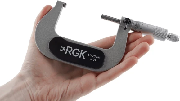 Микрометр RGK MCM-75 гладкий (МК) разм.шага 0.01мм серый черный (756983) Микрометр RGK MCM-75 гладкий (МК) разм.шага 0.01мм серый черный (756983)