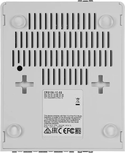 Коммутатор MikroTik CRS106-1C-5S (L2) 1xКомбо(1000BASE-T/SFP) 5SFP управляемый