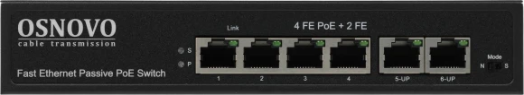 Коммутатор Osnovo SW-20600/A(80W) 80W неуправляемый