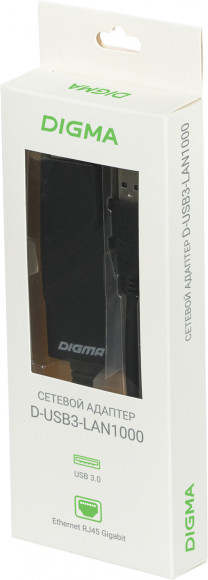 Сетевой адаптер Gigabit Ethernet Digma D-USB3-LAN1000 USB 3.0