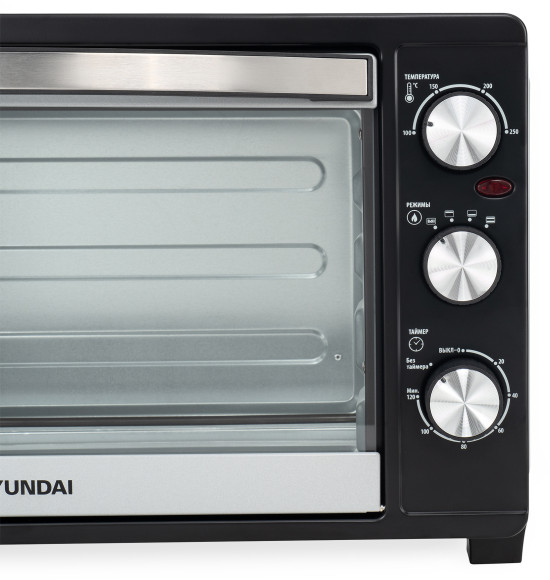 Мини-печь Hyundai MIO-HY074 30л. 1500Вт серебристый/черный