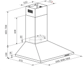Вытяжка каминная Weissgauff Zosma 60 PB WH белый управление: кнопочное (1 мотор)