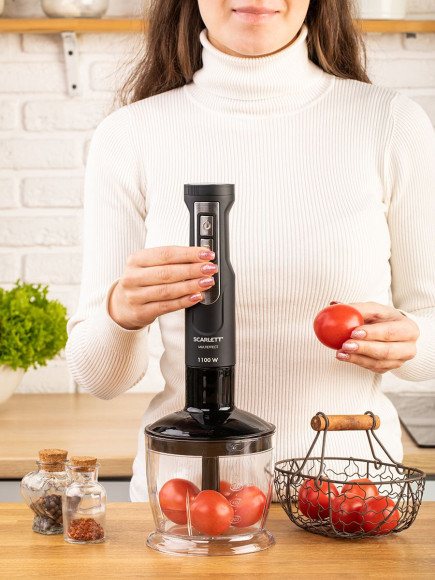 Блендер погружной Scarlett SC-HB42F61 1100Вт черный Блендер погружной Scarlett SC-HB42F61 1100Вт черный