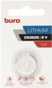 Батарея Buro Lithium CR2025 (1шт) блистер Батарея Buro Lithium CR2025 (1шт) блистер