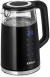 Чайник электрический Kitfort КТ-6611 1.7л. 2200Вт черный/серебристый корпус: стекло/пластик