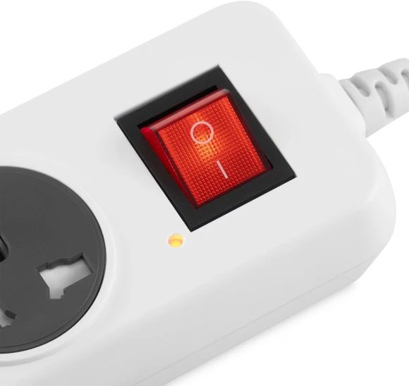 Сетевой фильтр Buro 500UNH-3-WG 3м (5 розеток) белый/серый (коробка)