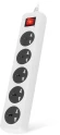 Сетевой фильтр Buro 500UNH-3-WG 3м (5 розеток) белый/серый (коробка)