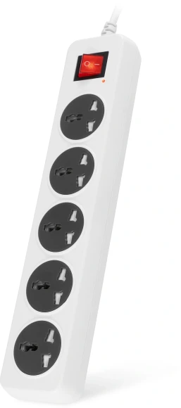 Сетевой фильтр Buro 500UNH-3-WG 3м (5 розеток) белый/серый (коробка)