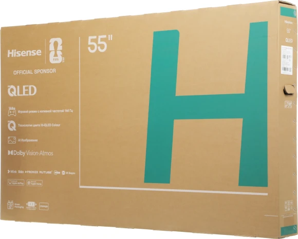 Телевизор QLED Hisense 55" 55E7S PRO угольно-серый 4K Ultra HD 144Hz MEMC DVB-T DVB-T2 DVB-C DVB-S DVB-S2 USB WiFi Smart TV (RUS)