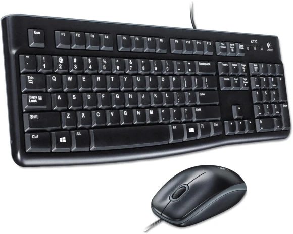 Клавиатура + мышь Logitech MK120 клав:черный мышь:черный/серый USB (920-002589)