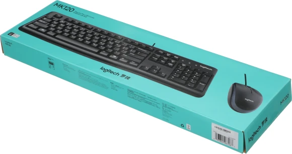 Клавиатура + мышь Logitech MK120 клав:черный мышь:черный/серый USB (920-002589)