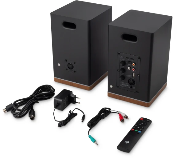 Колонки Оклик OK-605A 2.0 черный 60Вт BT