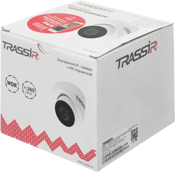 Камера видеонаблюдения IP Trassir TR-D2S1-noPoE 3.6-3.6мм цв. корп.:белый