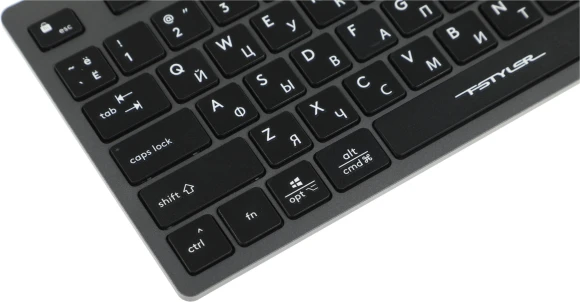 Клавиатура A4Tech Fstyler FBX50C черный USB беспроводная BT/Radio slim Multimedia (FBX50C GREY)