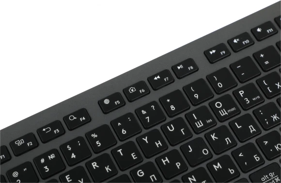 Клавиатура A4Tech Fstyler FBX50C черный USB беспроводная BT/Radio slim Multimedia (FBX50C GREY)