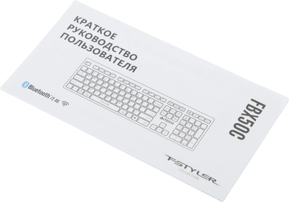 Клавиатура A4Tech Fstyler FBX50C черный USB беспроводная BT/Radio slim Multimedia (FBX50C GREY)