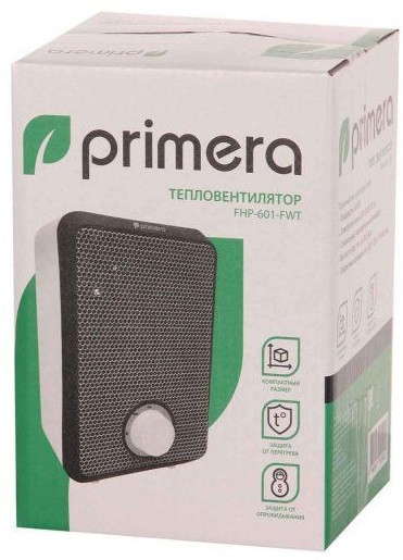 Тепловентилятор Primera FHP-601-FWT 600Вт белый/серый