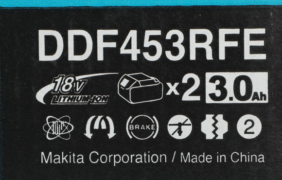 Дрель-шуруповерт Makita DDF453RFE аккум. патрон:быстрозажимной (кейс в комплекте)