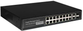 Коммутатор Osnovo SW-8182/L(300W) (L2+) 20x1Гбит/с 2SFP 16PoE 300W управляемый