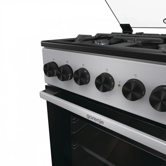 Плита Комбинированная Gorenje GK5B44SF серебристый (стеклянная крышка) реш.чугун Плита Комбинированная Gorenje GK5B44SF серебристый (стеклянная крышка) реш.чугун